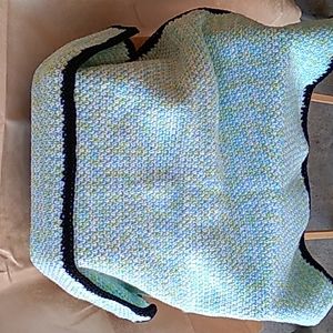 32 inches by 32 inch hand crocheted baby blanket